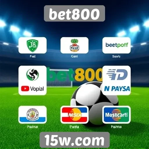 Opções de pagamento disponíveis na bet800